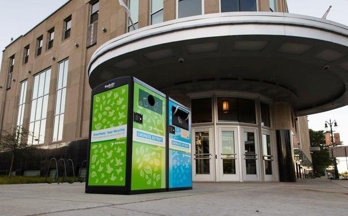 Bigbelly Smart Waste $ Recycling HC5-SC5 Double - DTE Energy Detroit, Michigan - Wrap