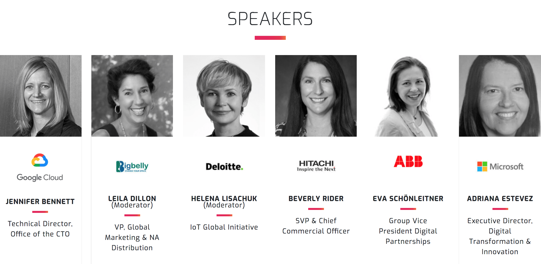 IOTSWC 2018 - Women Leadership in IoT Panelists