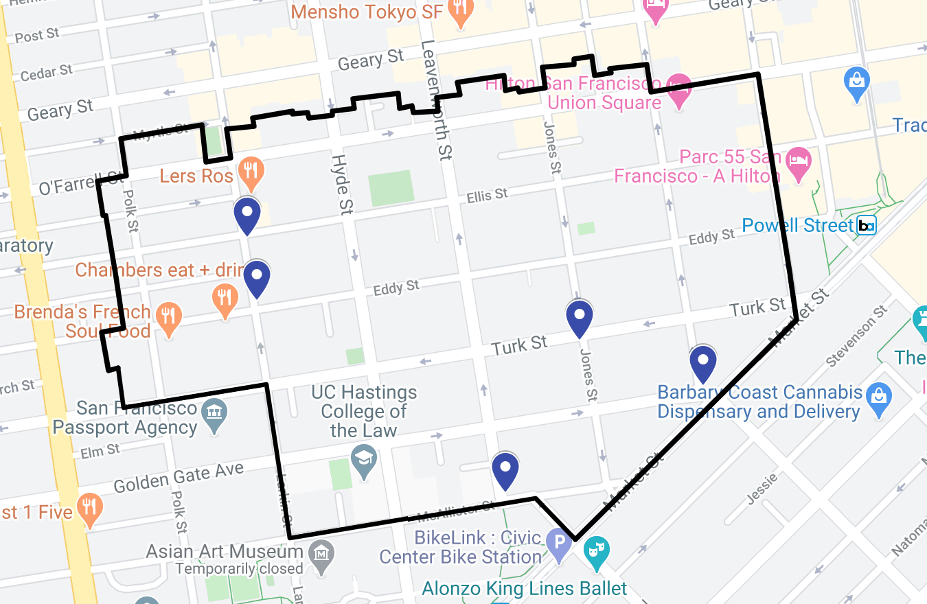 Tenderloin CBD San Francisco - Bigbelly Pilot 2018