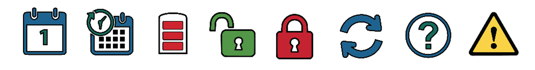 Bigbelly Remote Hopper Lock Icons