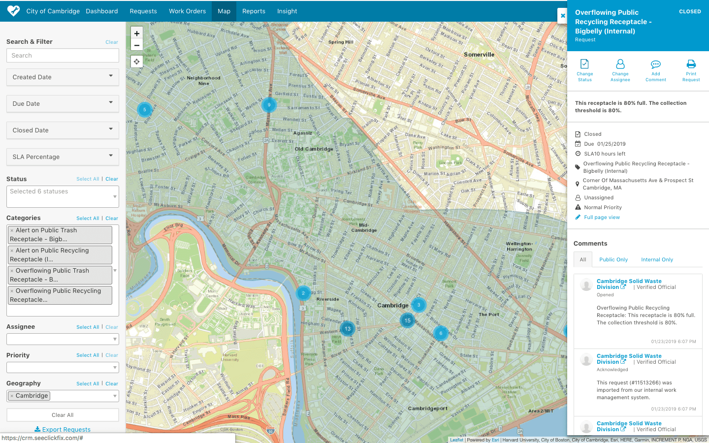 Bigbelly Smart Waste & Recycling Cambridge SeeClickFix
