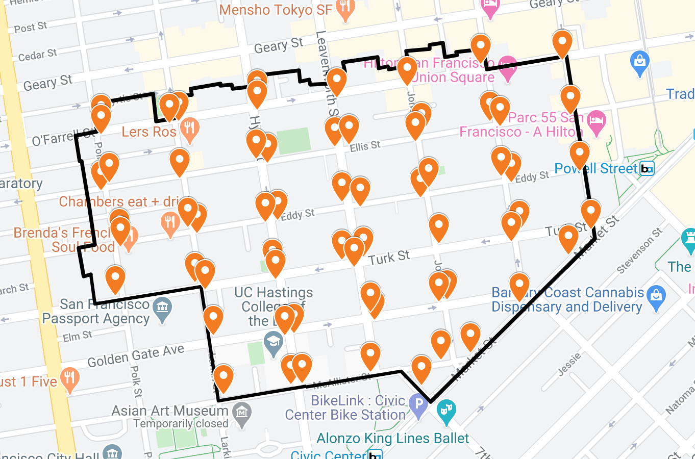 Tenderloin CBD San Francisco - Bigbelly Deployment 2020